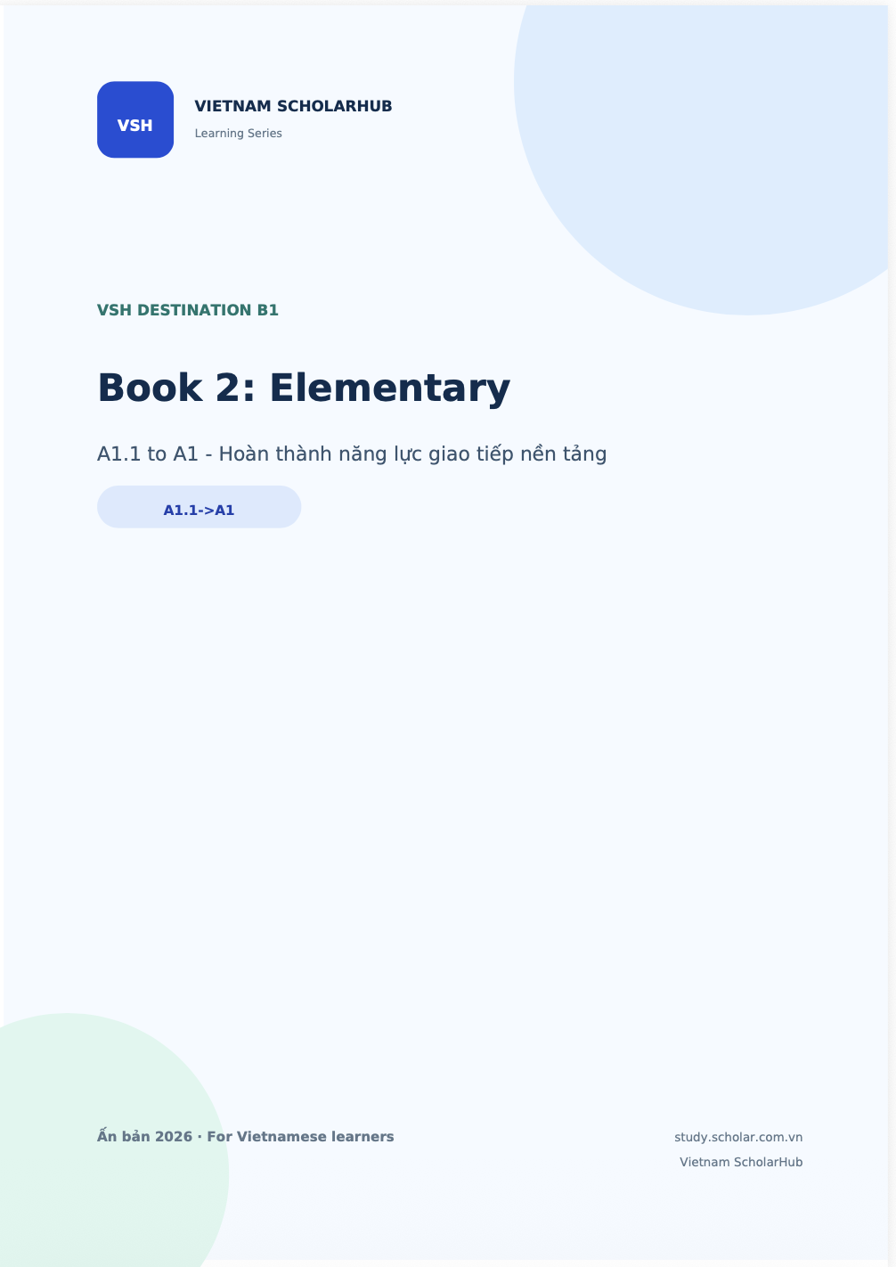 Bìa VSH Destination B1 - Book 2: Elementary
