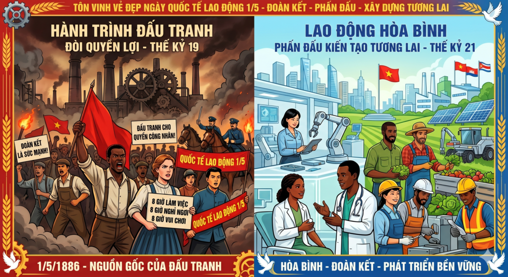 KỶ NIỆM NGÀY QUỐC TẾ LAO ĐỘNG 1/5: TÔN VINH GIÁ TRỊ LAO ĐỘNG, KHƠI DẬY KHÁT VỌNG DỰNG XÂY TƯƠNG LAI