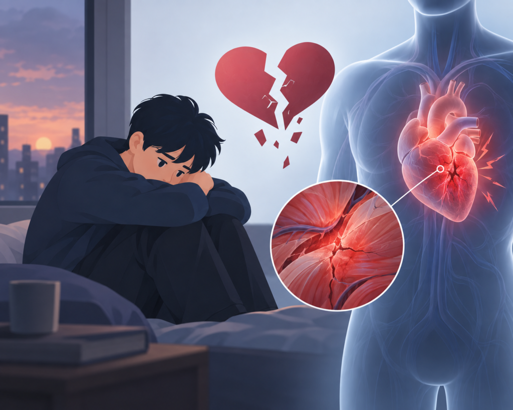 Hiệu ứng trái tim tan vỡ: Khi một cú sốc tình cảm có thể khiến trái tim thực sự tổn thương